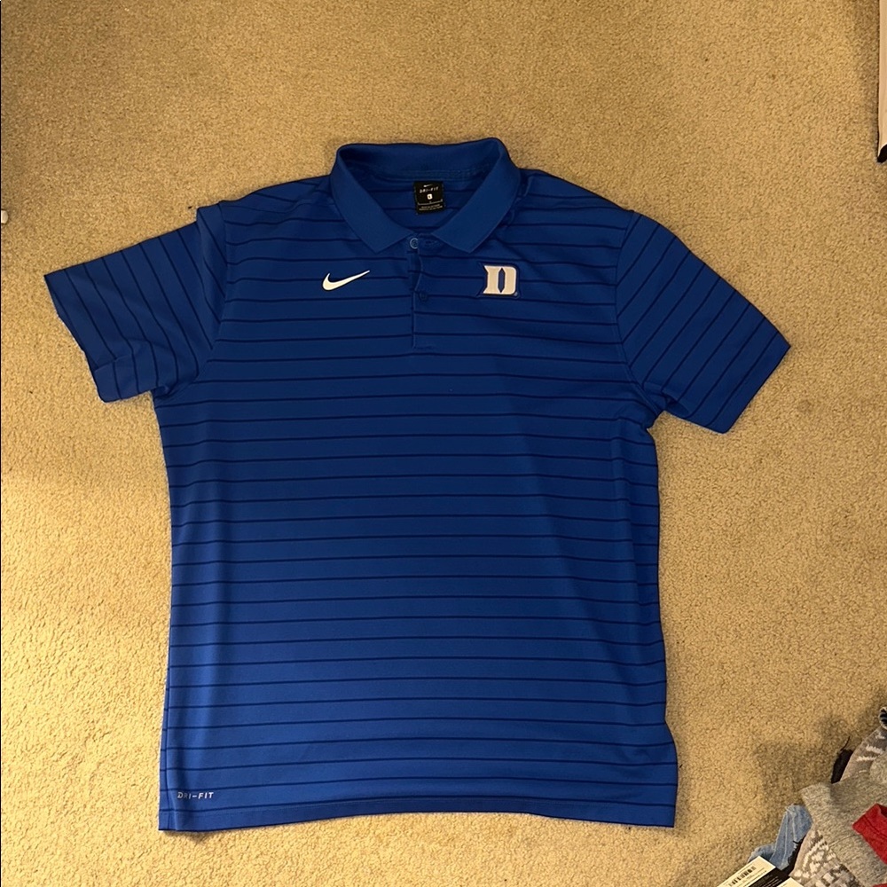 (Large) Nike Duke Blue Polo - Barely Worn, Great Condition